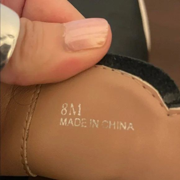 L. Paola Black Leather Wedge Ankle Boots - Picture 7 of 9